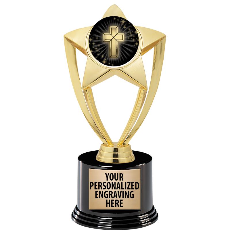 GOLD STAR INSERT TR W/BLK BASE