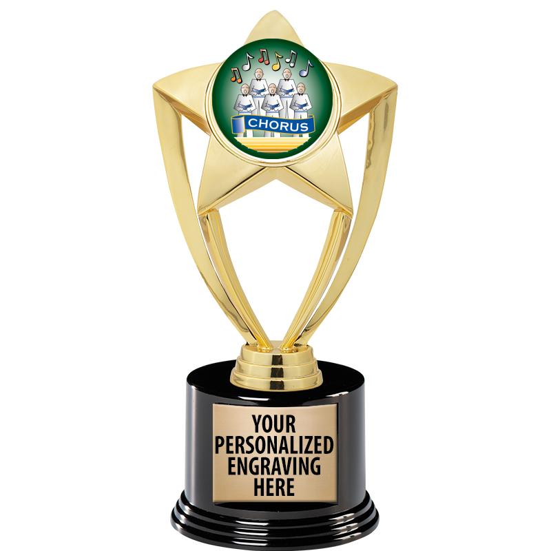 GOLD STAR INSERT TR W/BLK BASE