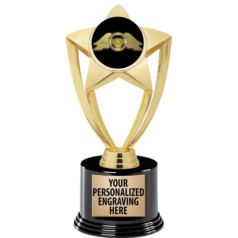 GOLD STAR INSERT TR W/BLK BASE