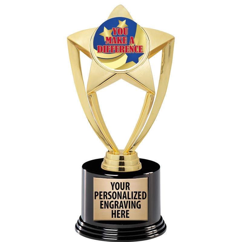 GOLD STAR INSERT TR W/BLK BASE