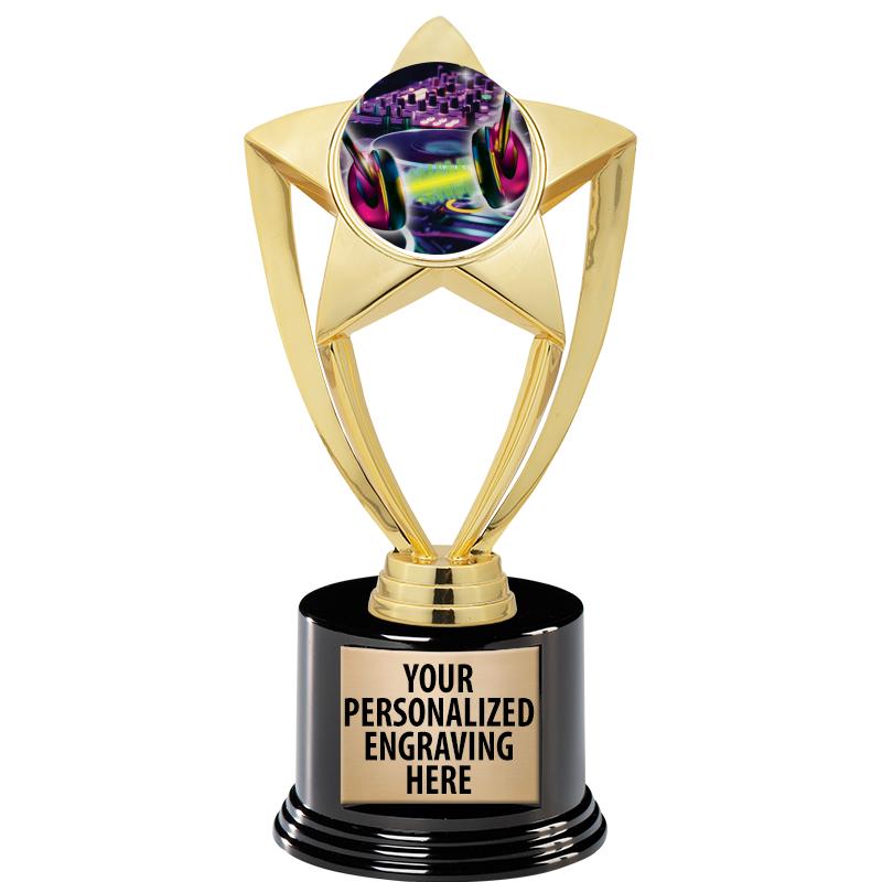 GOLD STAR INSERT TR W/BLK BASE