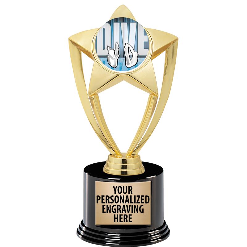 GOLD STAR INSERT TR W/BLK BASE