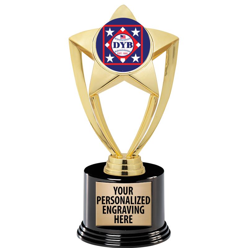 GOLD STAR INSERT TR W/BLK BASE