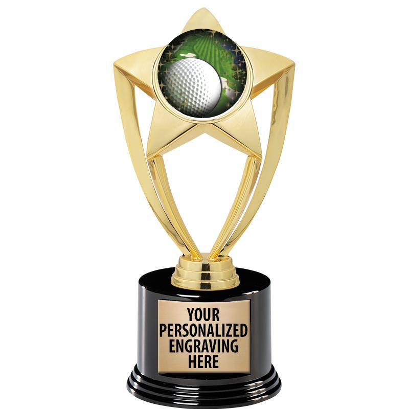 GOLD STAR INSERT TR W/BLK BASE