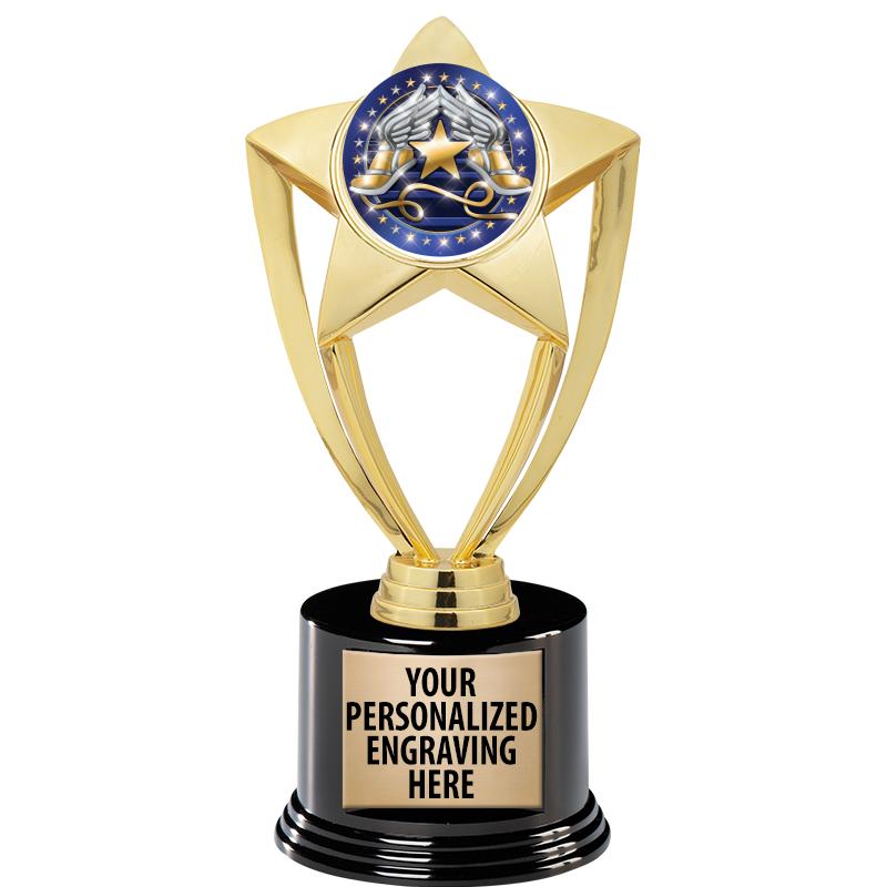 GOLD STAR INSERT TR W/BLK BASE