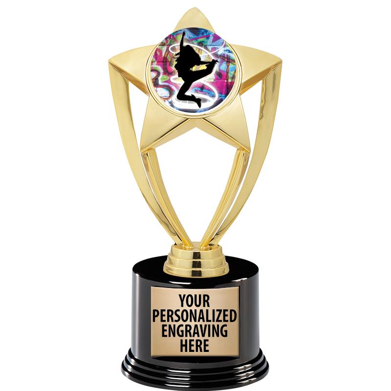 GOLD STAR INSERT TR W/BLK BASE