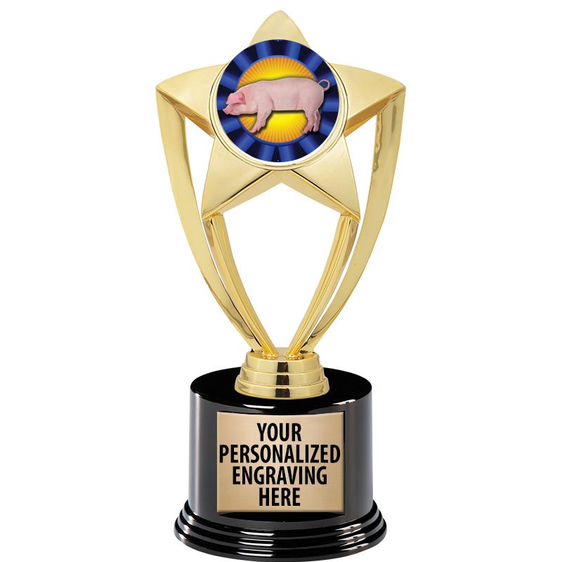 GOLD STAR INSERT TR W/BLK BASE