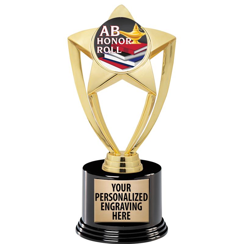 GOLD STAR INSERT TR W/BLK BASE