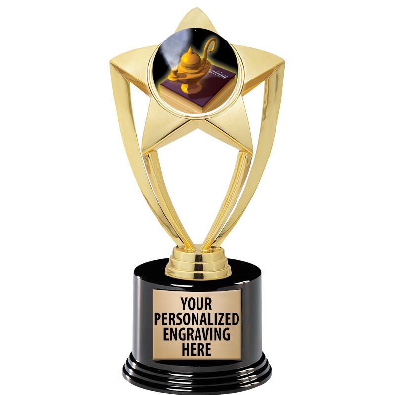 GOLD STAR INSERT TR W/BLK BASE