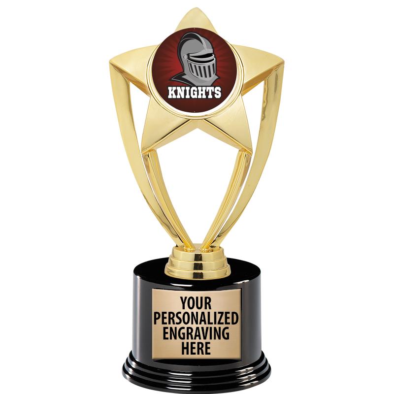 GOLD STAR INSERT TR W/BLK BASE