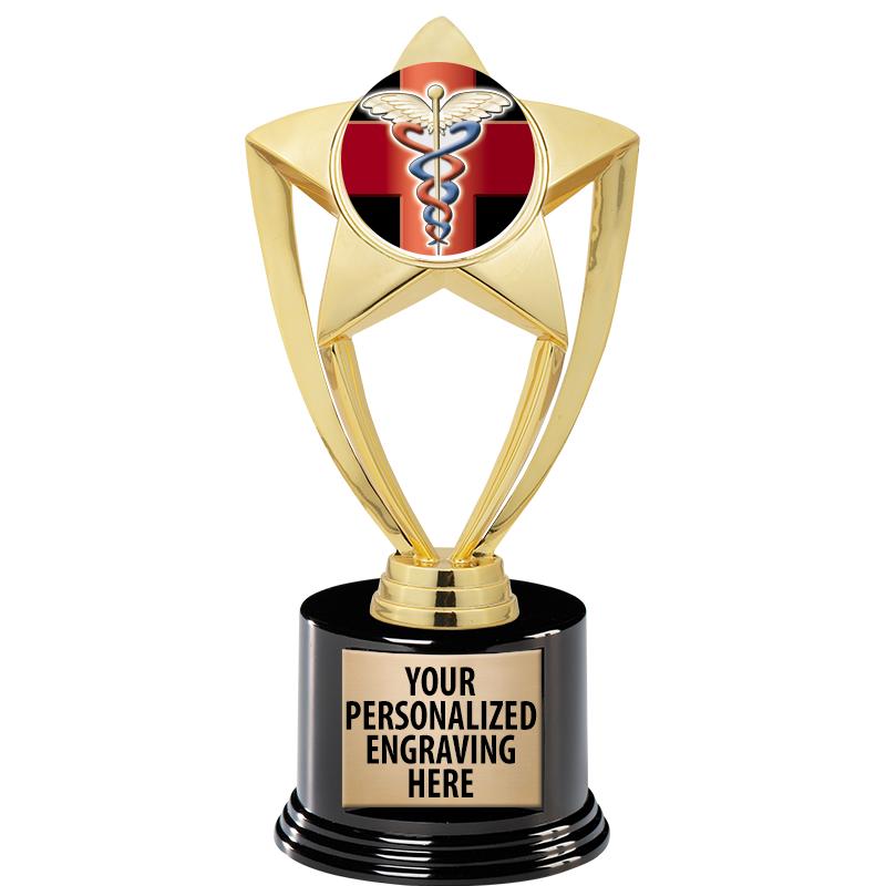 GOLD STAR INSERT TR W/BLK BASE