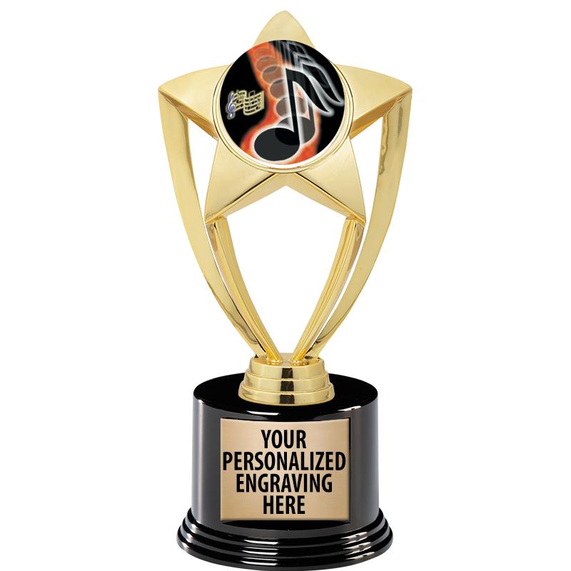 GOLD STAR INSERT TR W/BLK BASE