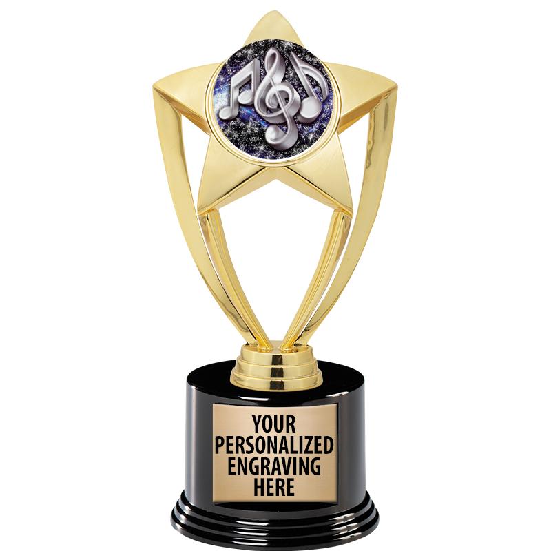 GOLD STAR INSERT TR W/BLK BASE