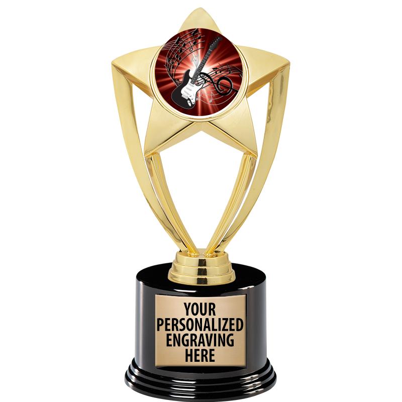 GOLD STAR INSERT TR W/BLK BASE