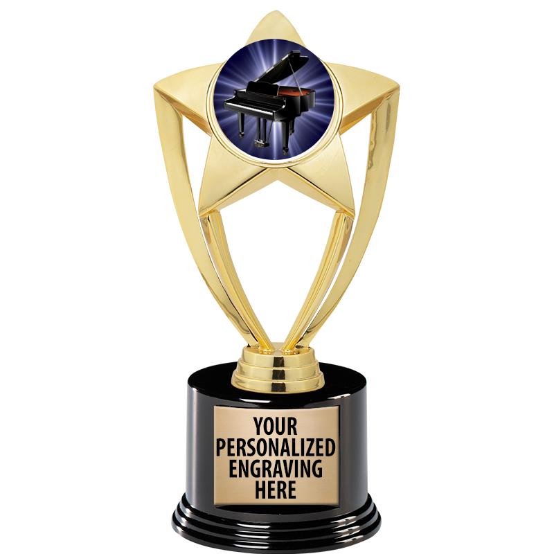 GOLD STAR INSERT TR W/BLK BASE