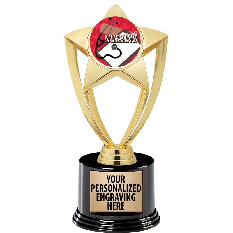 GOLD STAR INSERT TR W/BLK BASE