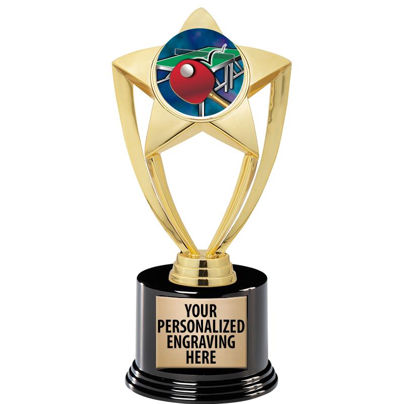 GOLD STAR INSERT TR W/BLK BASE