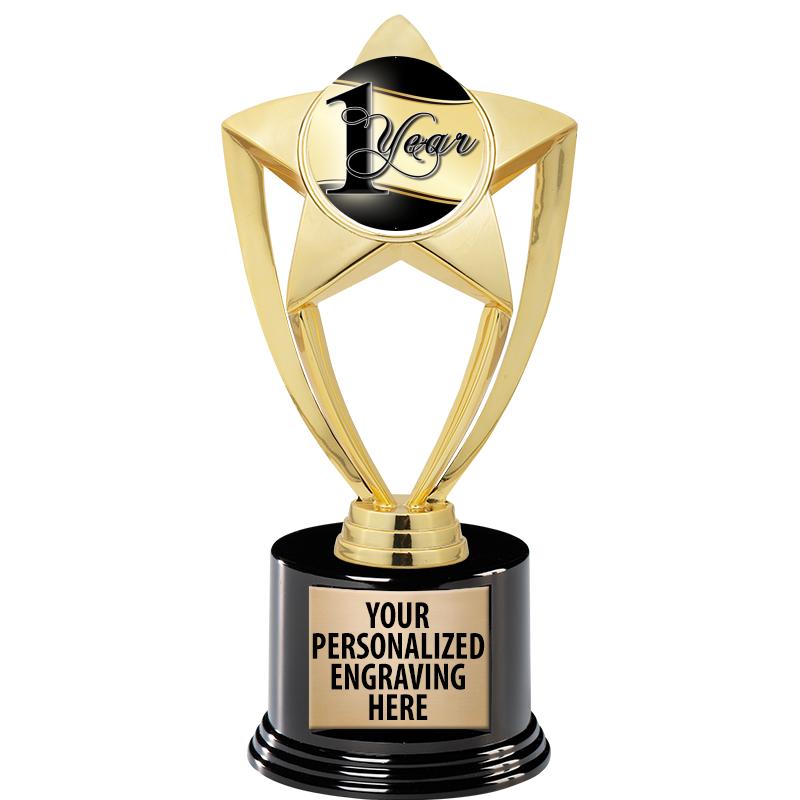 GOLD STAR INSERT TR W/BLK BASE