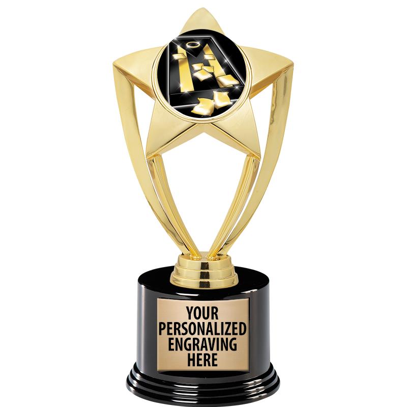 GOLD STAR INSERT TR W/BLK BASE