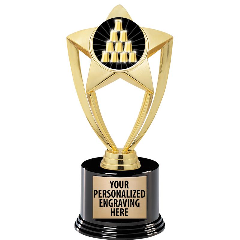 GOLD STAR INSERT TR W/BLK BASE