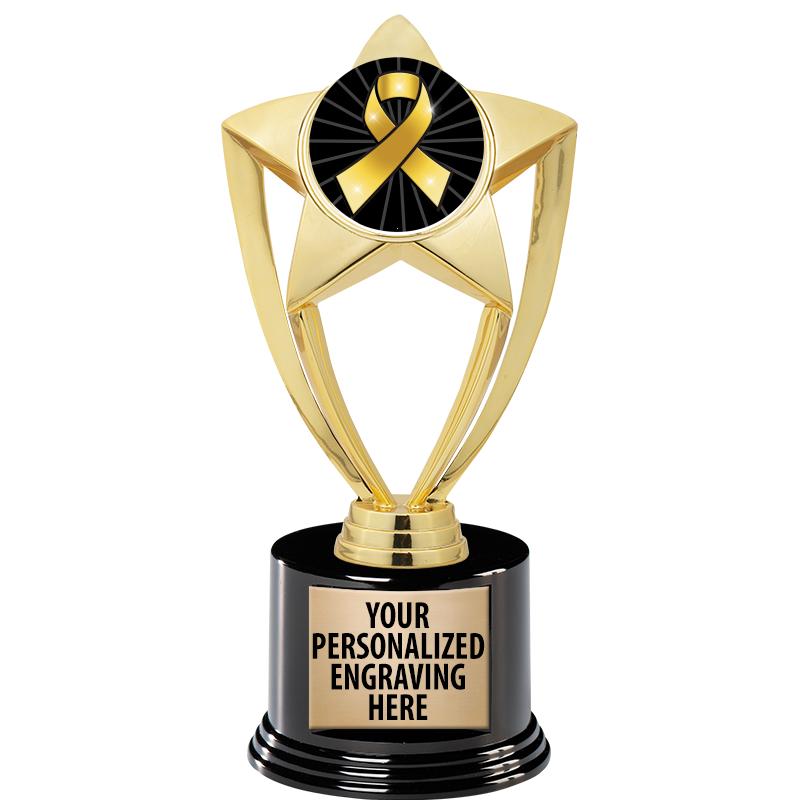 GOLD STAR INSERT TR W/BLK BASE