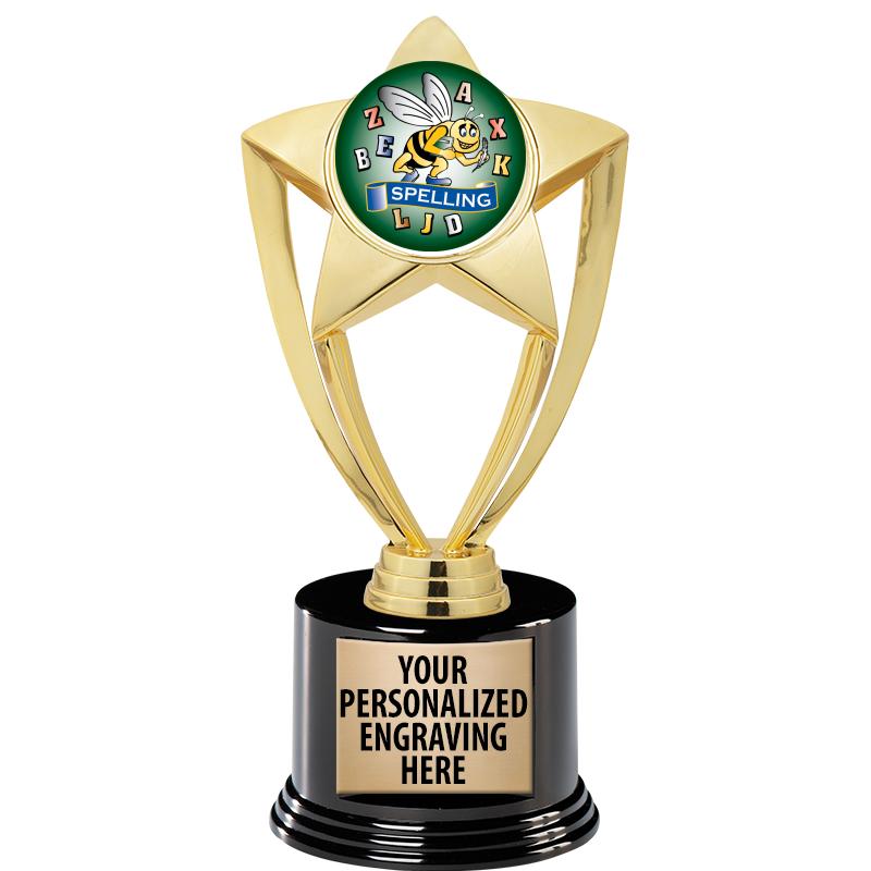 GOLD STAR INSERT TR W/BLK BASE