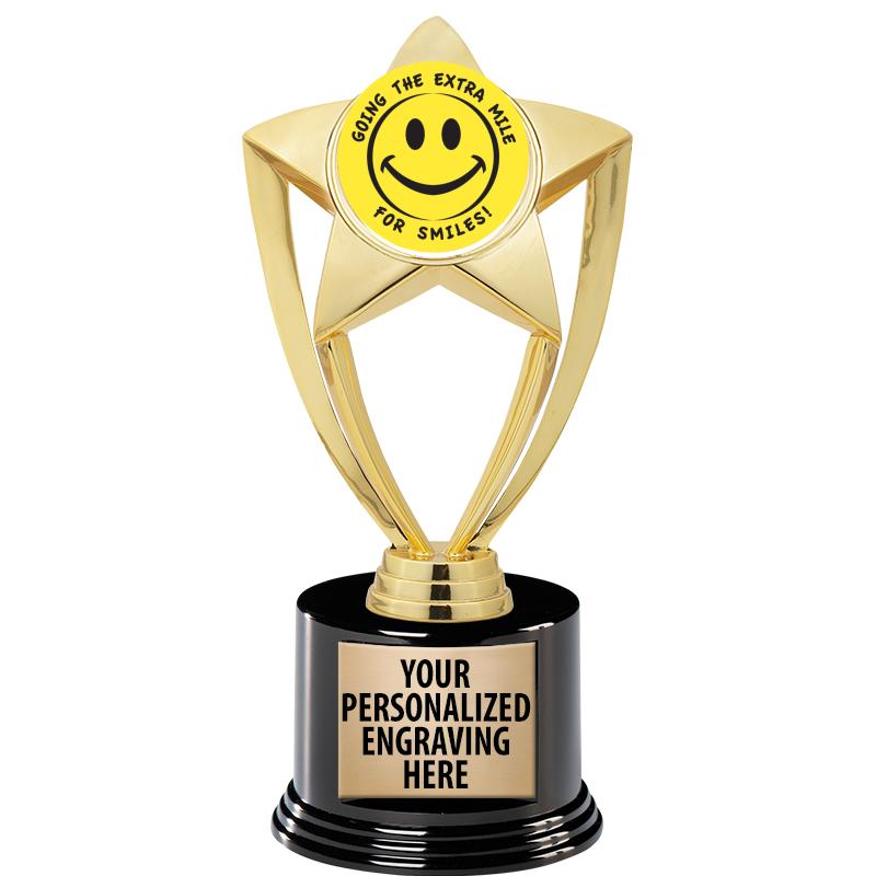 GOLD STAR INSERT TR W/BLK BASE