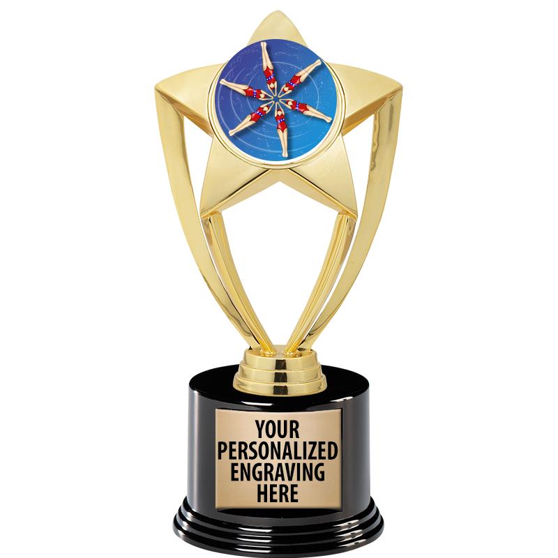 GOLD STAR INSERT TR W/BLK BASE