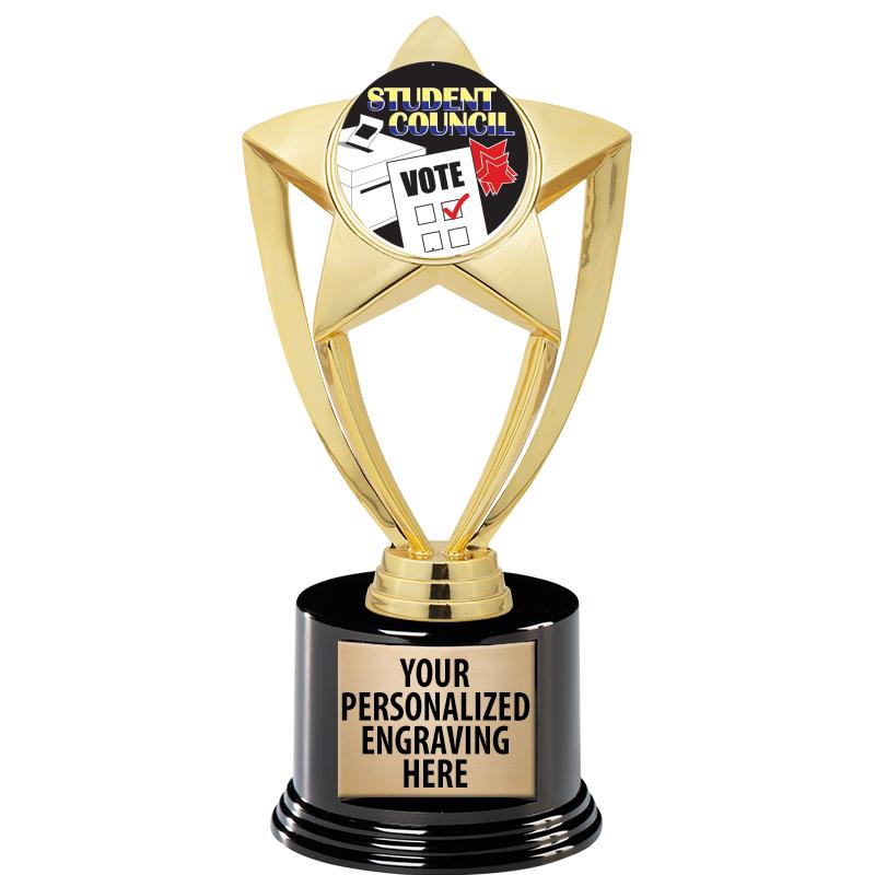 GOLD STAR INSERT TR W/BLK BASE