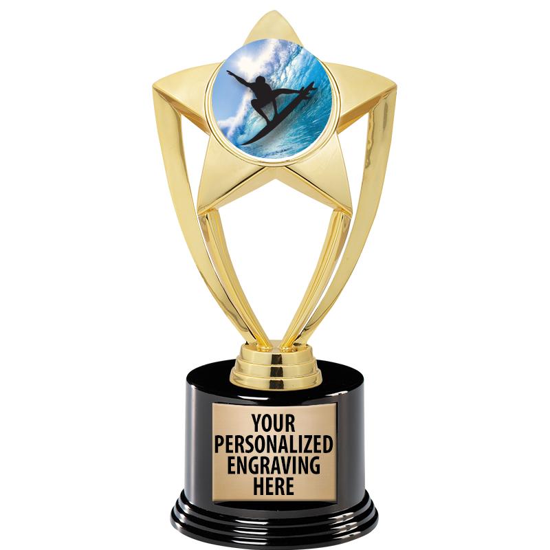 GOLD STAR INSERT TR W/BLK BASE