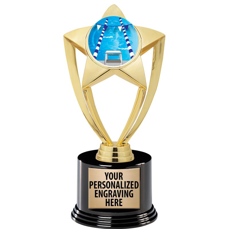 GOLD STAR INSERT TR W/BLK BASE