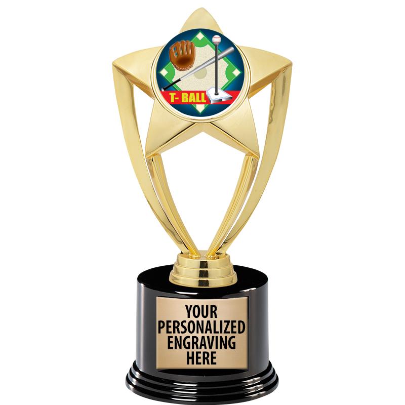 GOLD STAR INSERT TR W/BLK BASE