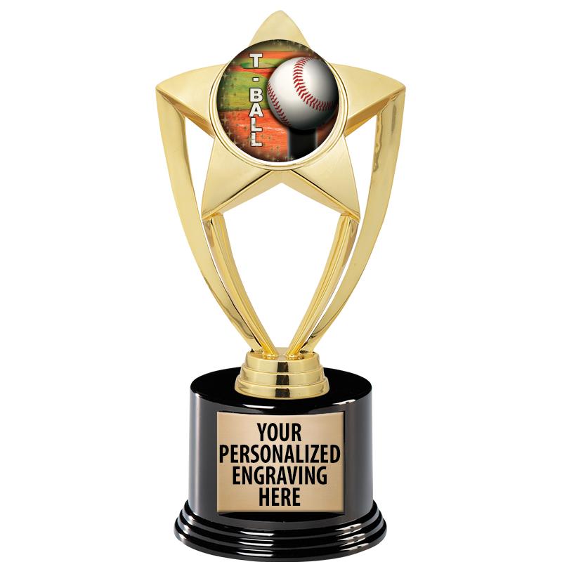 GOLD STAR INSERT TR W/BLK BASE