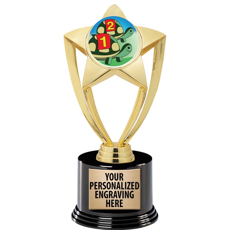 GOLD STAR INSERT TR W/BLK BASE