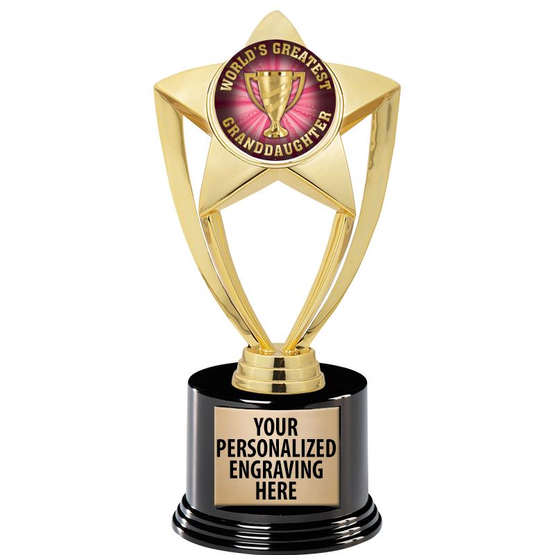 GOLD STAR INSERT TR W/BLK BASE