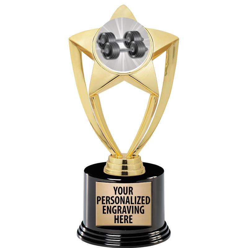 GOLD STAR INSERT TR W/BLK BASE