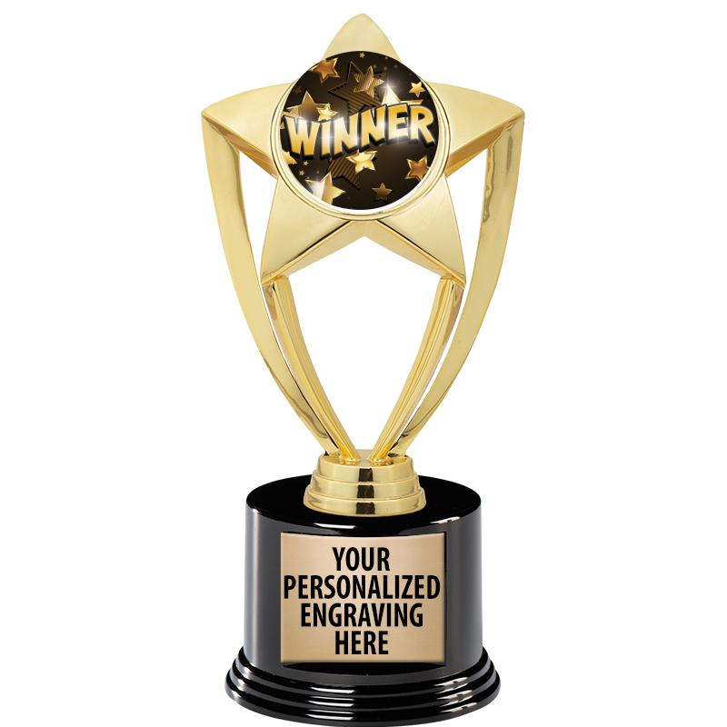 GOLD STAR INSERT TR W/BLK BASE