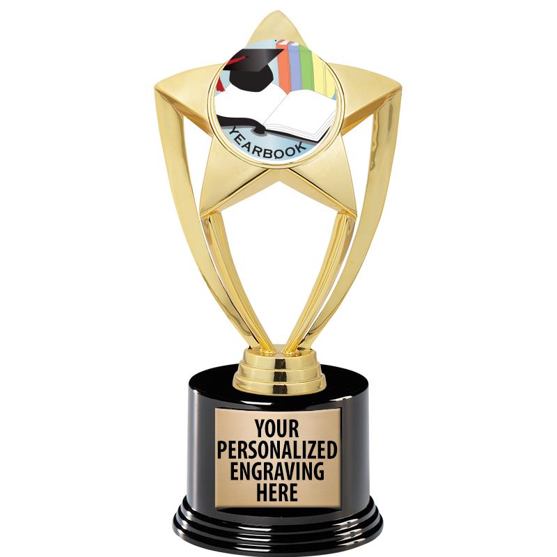 GOLD STAR INSERT TR W/BLK BASE