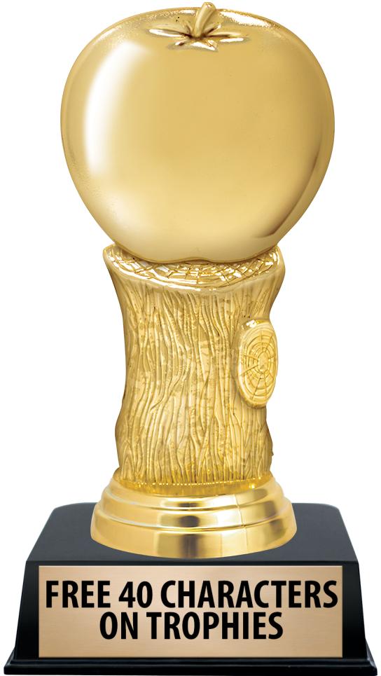 6"TROPHY ON BLACK CONTEMP BASE