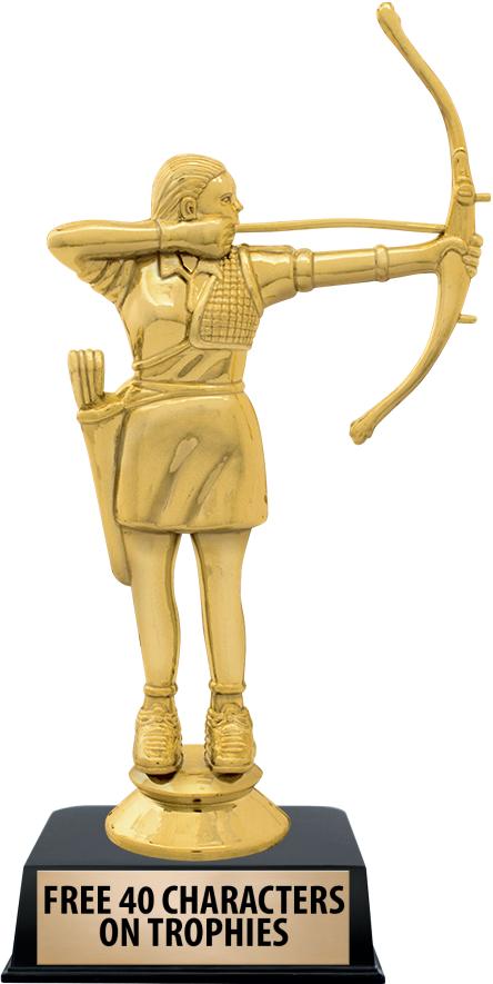 6"TROPHY ON BLACK CONTEMP BASE