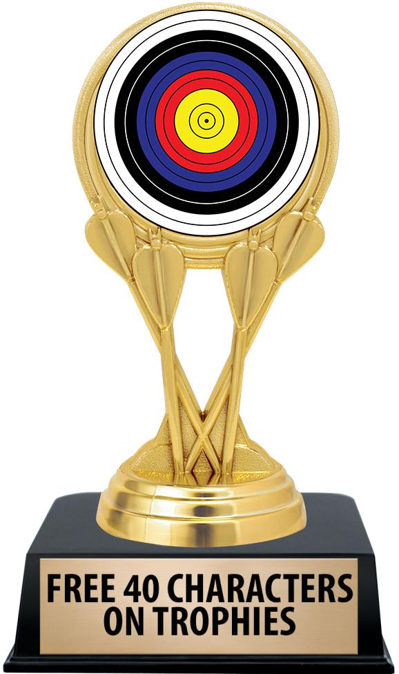 6"TROPHY ON BLACK CONTEMP BASE