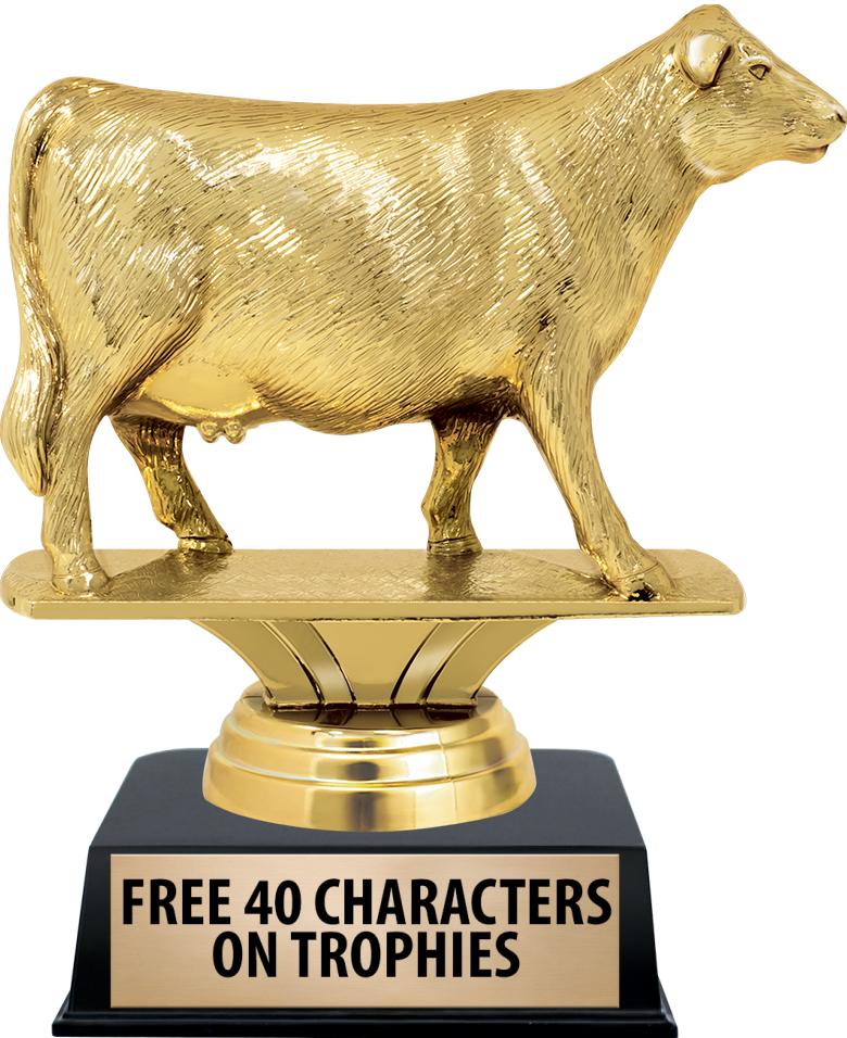 6"TROPHY ON BLACK CONTEMP BASE