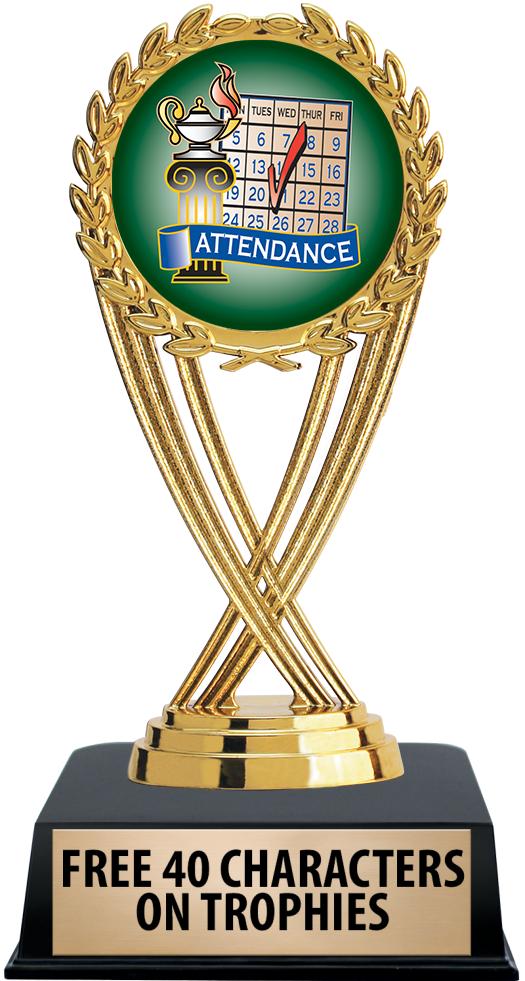 6"TROPHY ON BLACK CONTEMP BASE