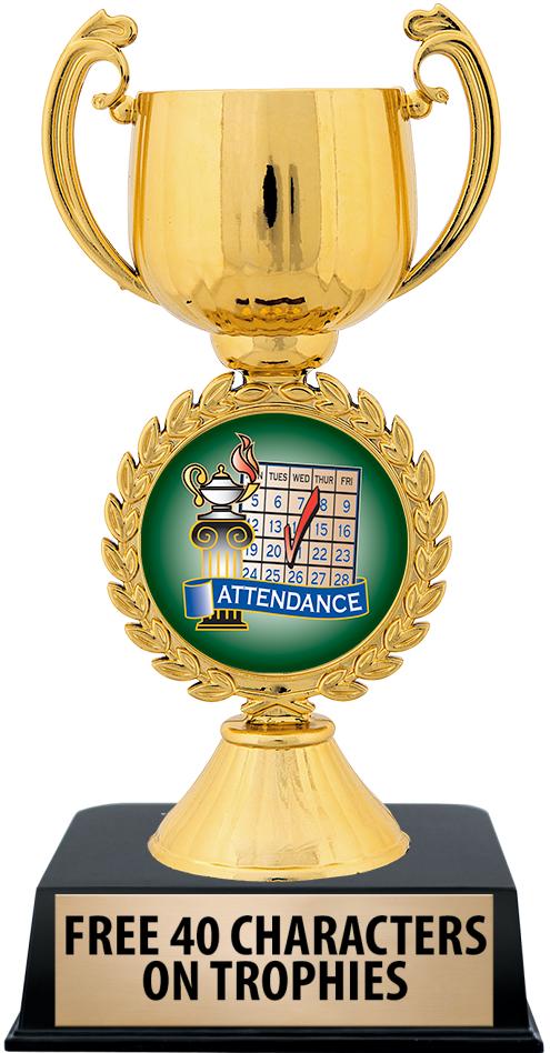 6"TROPHY ON BLACK CONTEMP BASE