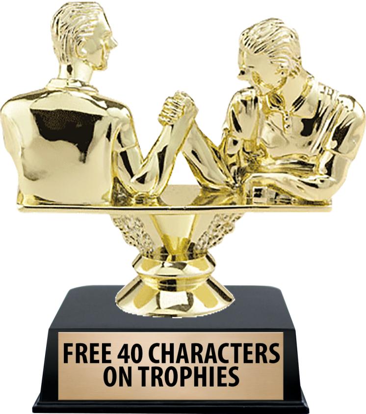 6"TROPHY ON BLACK CONTEMP BASE