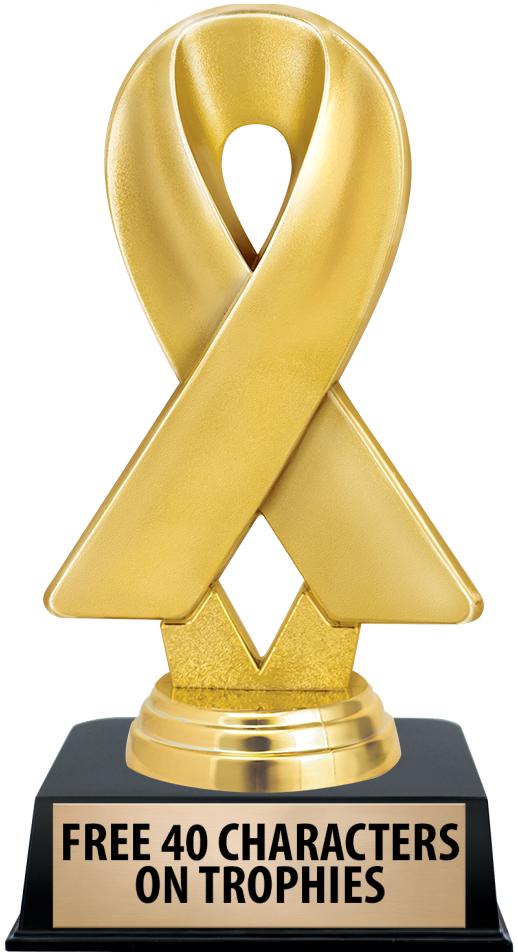 6"TROPHY ON BLACK CONTEMP BASE