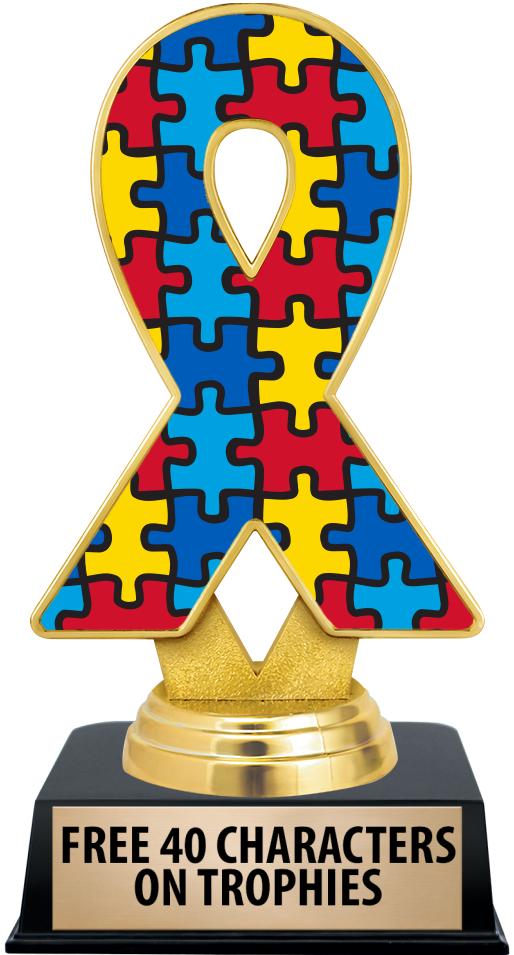 6"TROPHY ON BLACK CONTEMP BASE