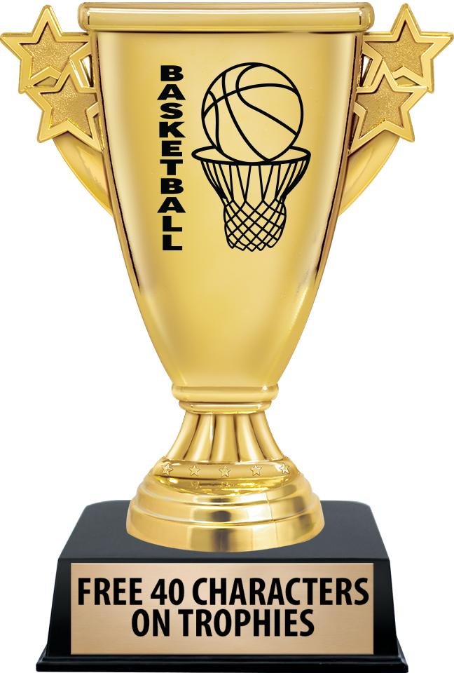 6"TROPHY ON BLACK CONTEMP BASE