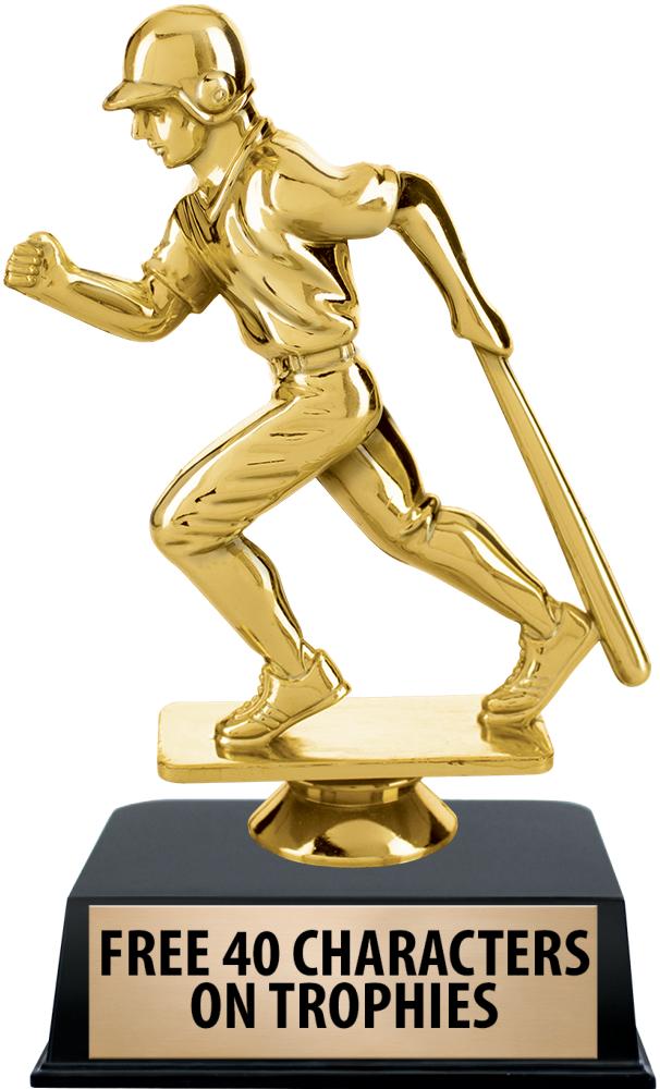 6"TROPHY ON BLACK CONTEMP BASE