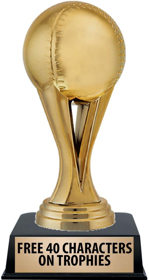 6"TROPHY ON BLACK CONTEMP BASE